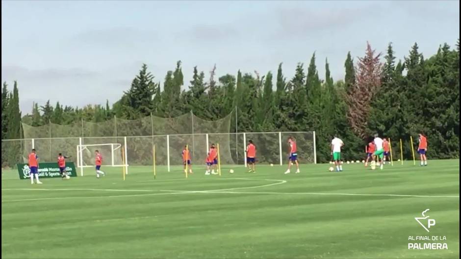 Entrenamiento matinal del Betis en Montecastillo