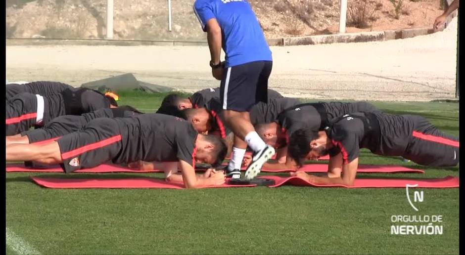 Entrenamiento post primer amistoso del Sevilla