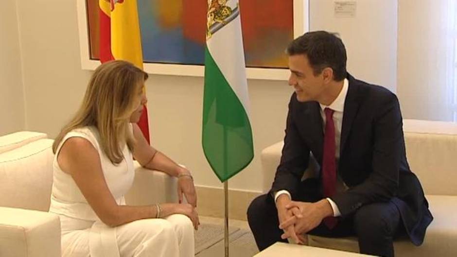 Pedro Sánchez recibe a Susana Díaz en la Moncloa