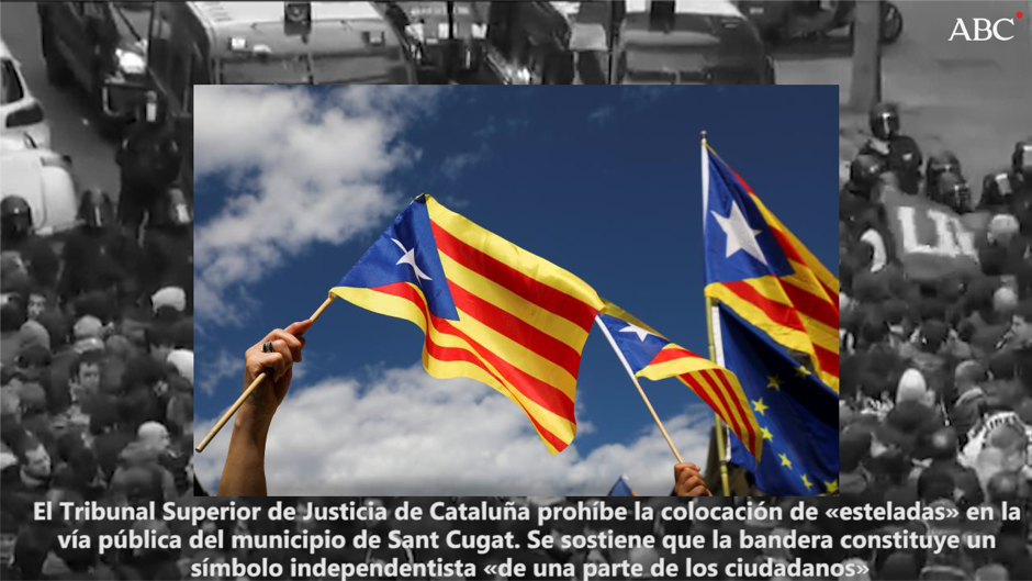 La Justicia prohibe la exhibición de símbolos políticos al Ayuntamiento de Sant Cugat