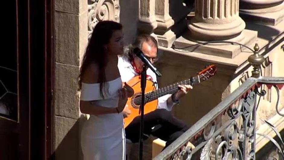 Amaia inaugura el festival 'Flamenco on fire' de Pamplona