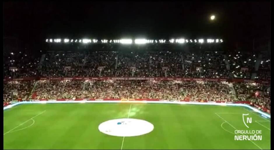 Así sonó el himno del Centenario antes del Sevilla-Villarreal