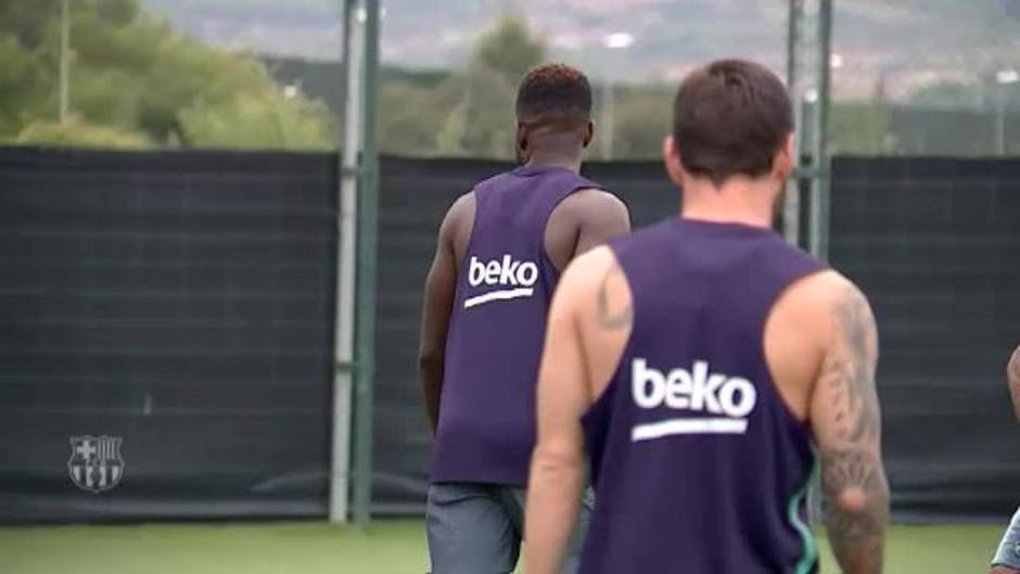 El Barça prepara el encuentro contra el Huesca