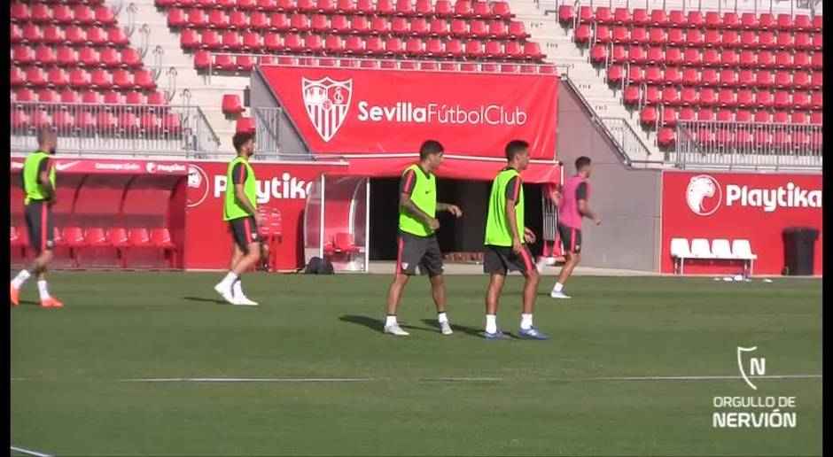 Banega prepara junto a sus compañeros el choque ante el Getafe