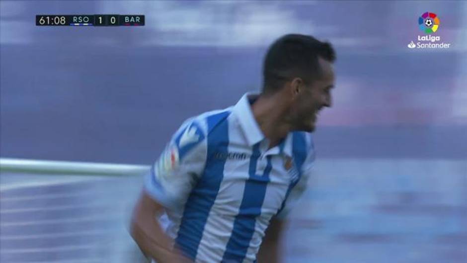 Ocasión de Juanmi en el Real Sociedad 1-2 Barcelona