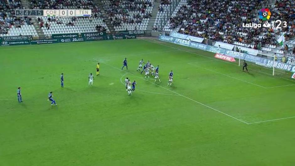 Gol de Naranjo (0-1) en el Córdoba 1 - 1 Tenerife