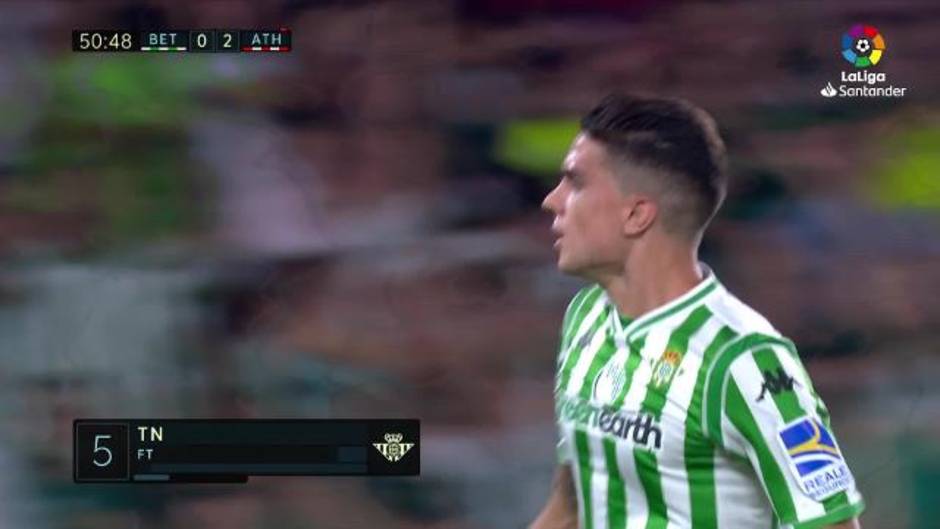 Gol de Bartra (1-2) en el Betis 2- 2 Athletic