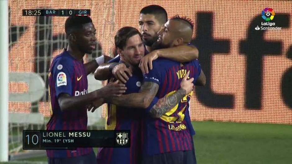 Gol de Messi (1-0) en el Barcelona 2-2 Girona