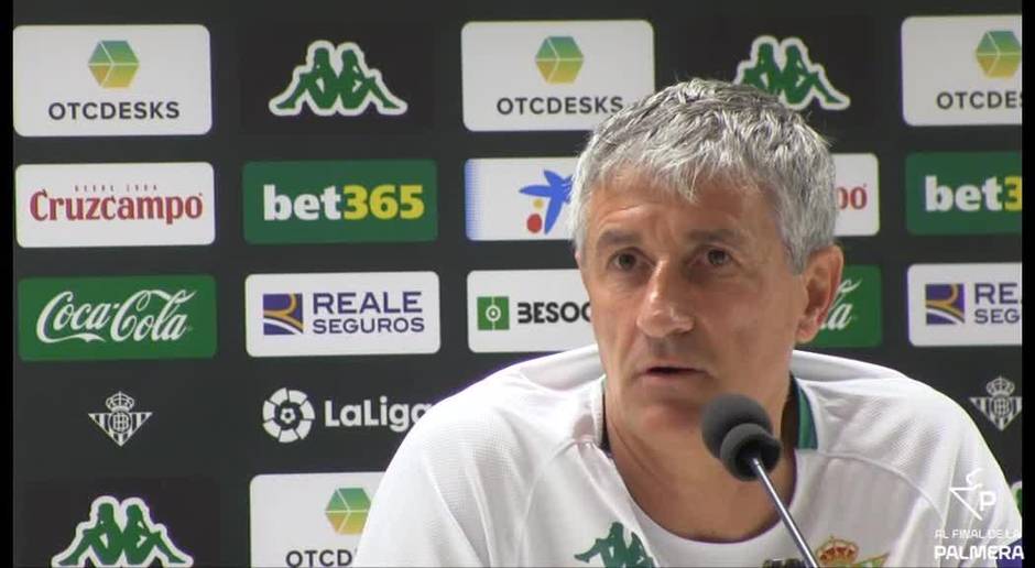 Setién: "Hemos identificado al Betis con una forma de jugar"