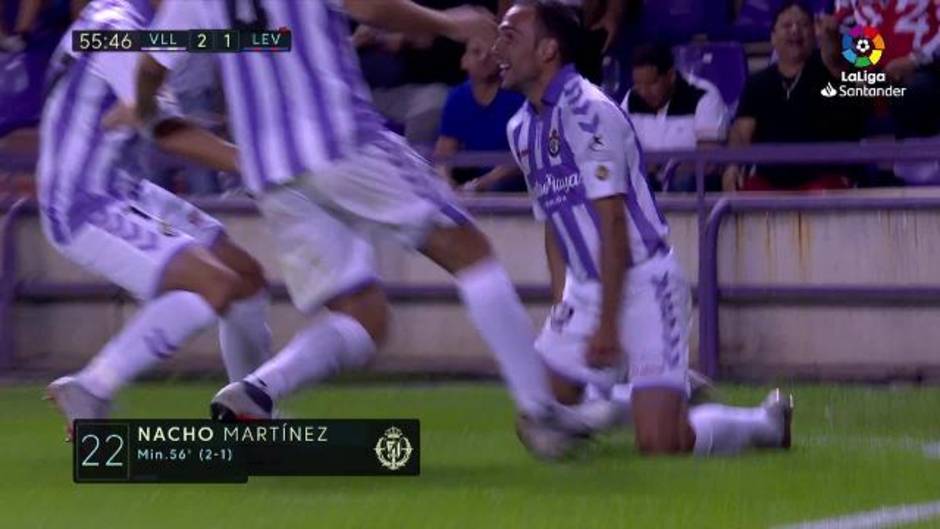 LaLiga Santander (j.6). Real Valladolid, 2 - Levante, 1. Gol de Nacho para el Real Valladolid