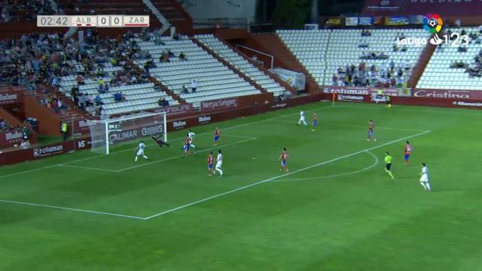 Gol de Rey Manaj (1-0) en el Albacete 2-2 Zaragoza