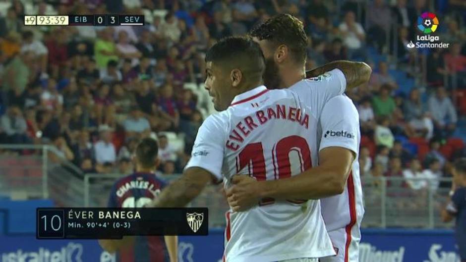 Gol de Éver Banega (0-3) en el Eibar 1- 3 Sevilla