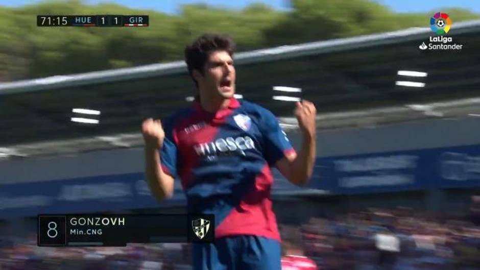 Gol de Melero (1-1) en el Huesca 1-1 Gerona