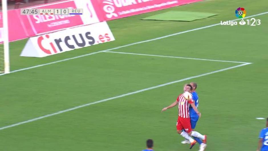 Gol de Álvaro Giménez (2-0) en el UD Almería 2 – 0 Reus