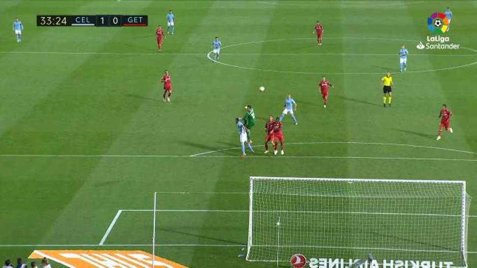 Gol de Maxi Gómez (1-0) en el Celta de Vigo 1-1 Getafe