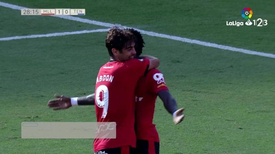 Gol de Lago Junior (2-0) en el Mallorca 4-1 Tenerife