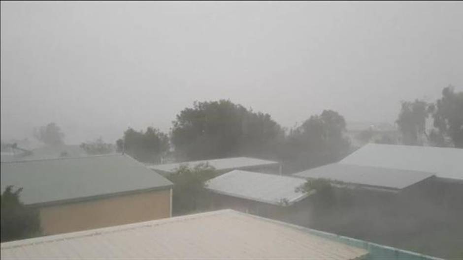 Espectacular granizada en Australia