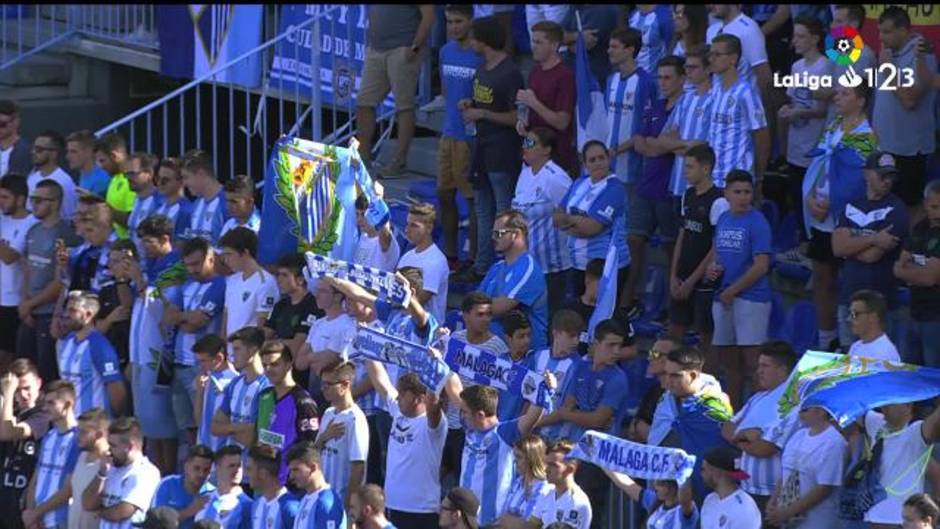 LaLiga123 (J9): Minuto de silencio por las víctimas de las riadas de Mallorca antes del Málaga 2-1 Albacete