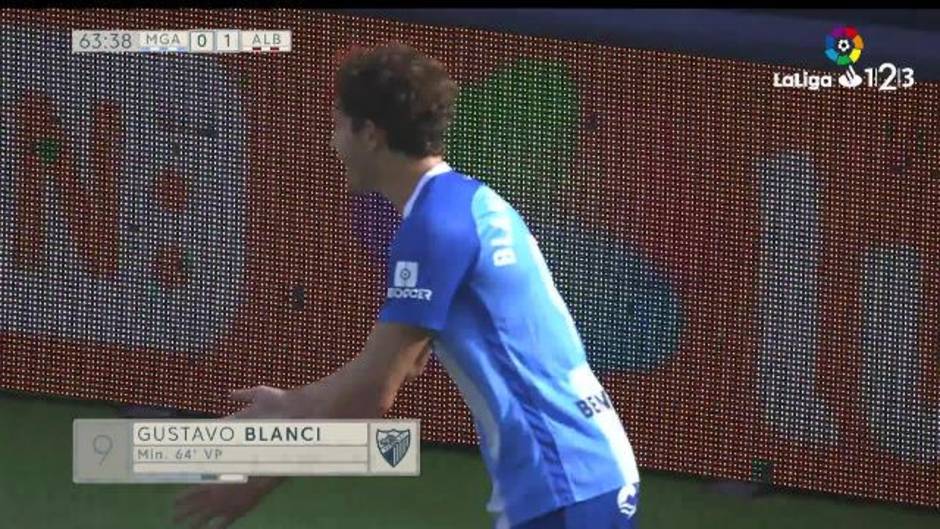 LaLiga123 (J9): Gol del empate del Málaga (1-1). El primero de Blanco en el Málaga 2-1 Albacete