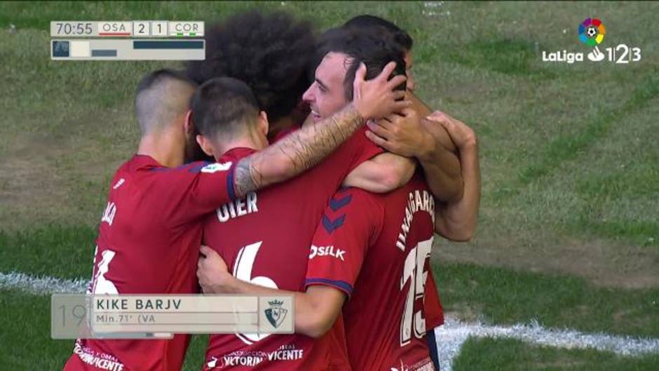 Gol de Enrique Barja (2-1) en el Osasuna 3-1 Córdoba