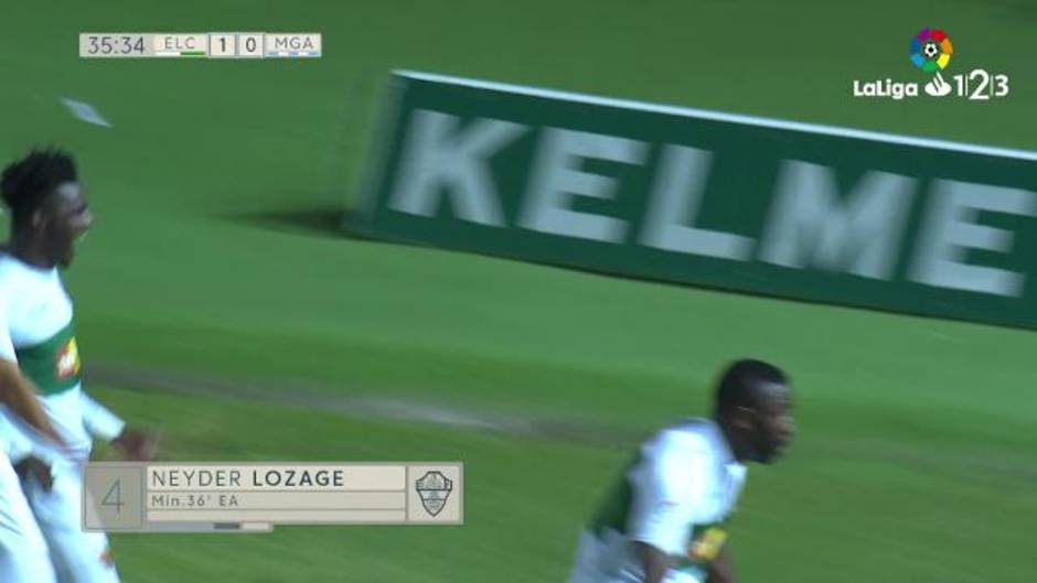 LaLiga123 (J10): Primer gol del Elche (1-0) en el Elche 2-0 Málaga