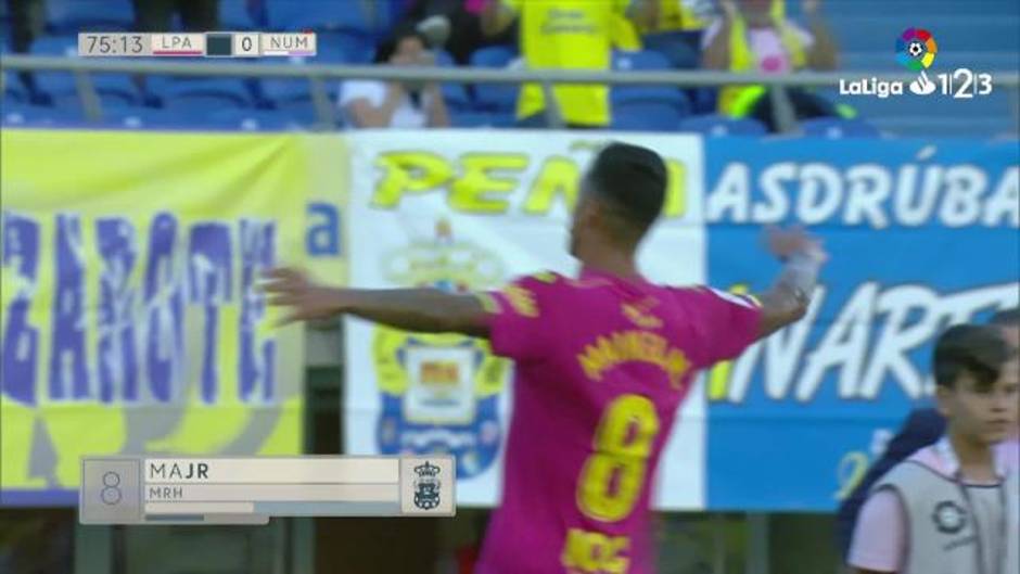 Gol de Maikel Mesa (3-0) en el Las Palmas 3-0 Numancia