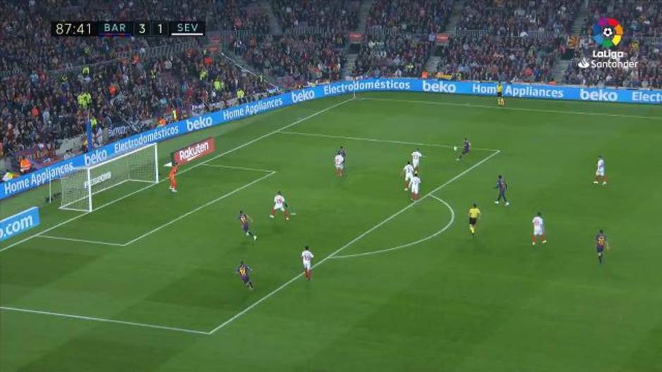 Gol de Rakitic (4-1) en el Barcelona 4-2 Sevilla