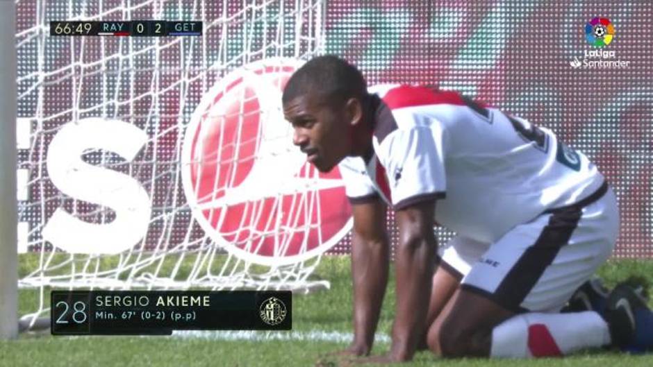 Gol de Akieme en propia puerta (0-2) en el Rayo Vallecano 1-2 Getafe