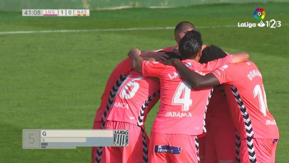 Gol de Carlos Pita (1-0) en el Lugo 1-0 Nastic