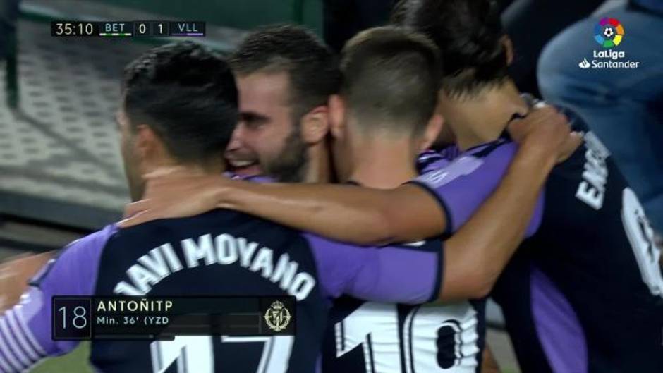 LaLiga (J9): gol de Antoñito en el Betis 0-1 Real Valladolid