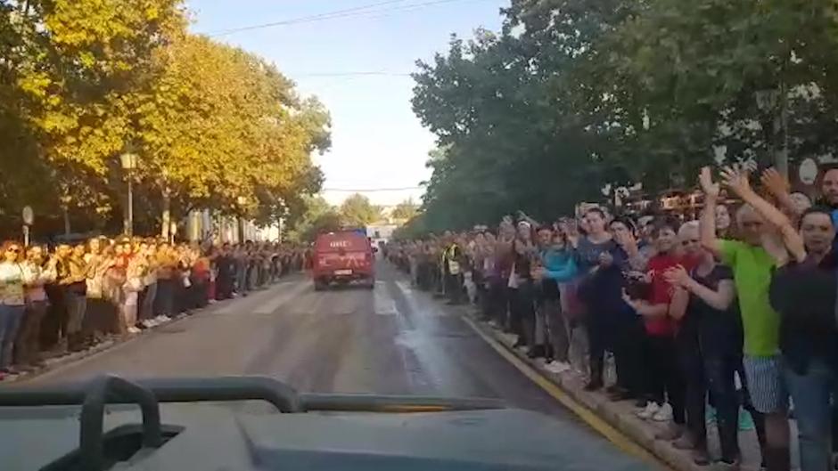 Así despiden a la UME en el pueblo malagueño tras las riadas