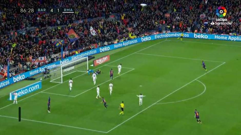 Gol de Vidal (5-1) en el Barcelona 5-1 Real Madrid