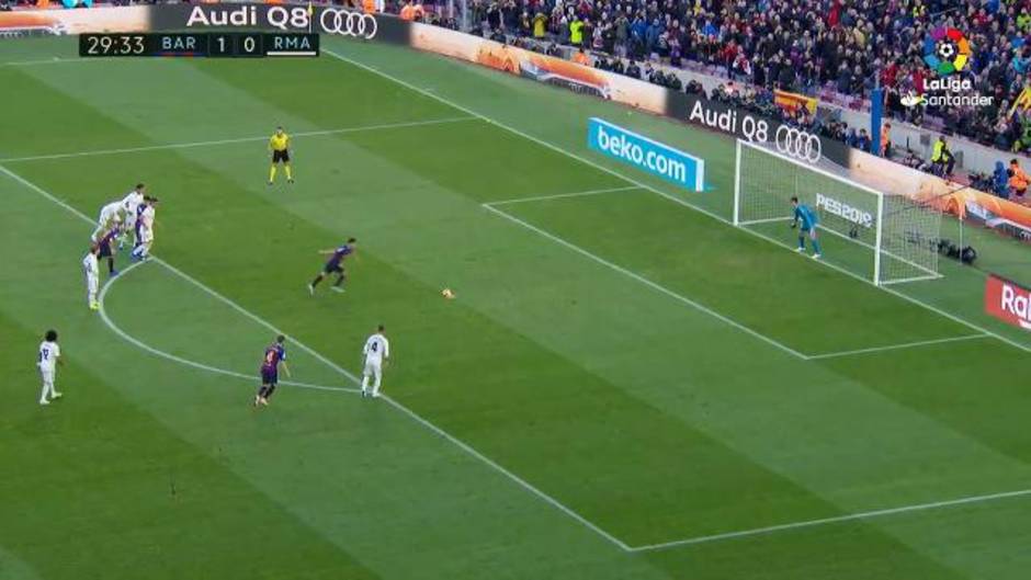 Gol de Luis Suárez (2-0) en el Barcelona 5-1 Real Madrid