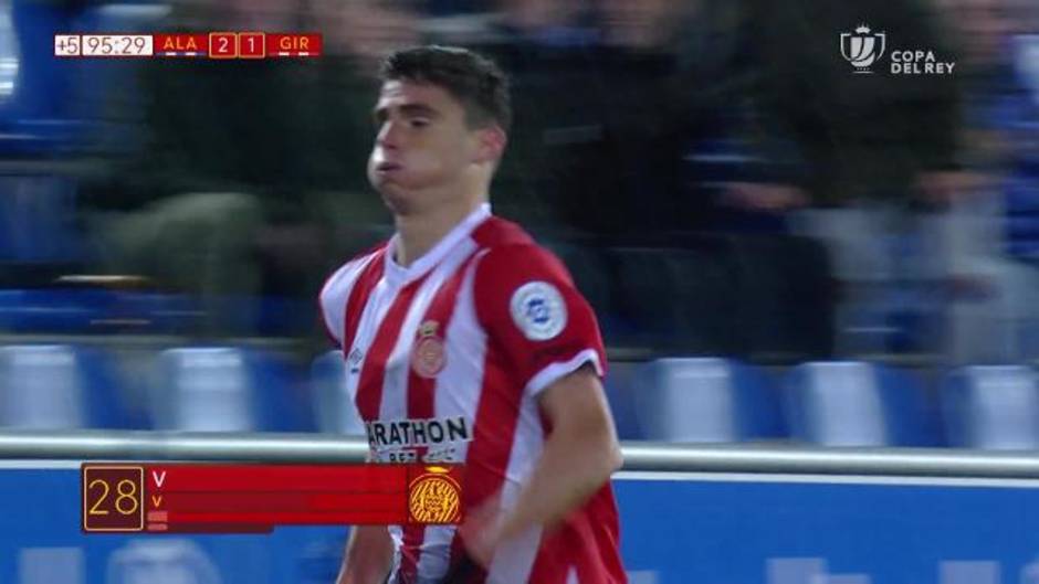 Gol de Eric Montes (2-2) en el Deportivo Alavés 2 - 2 Girona