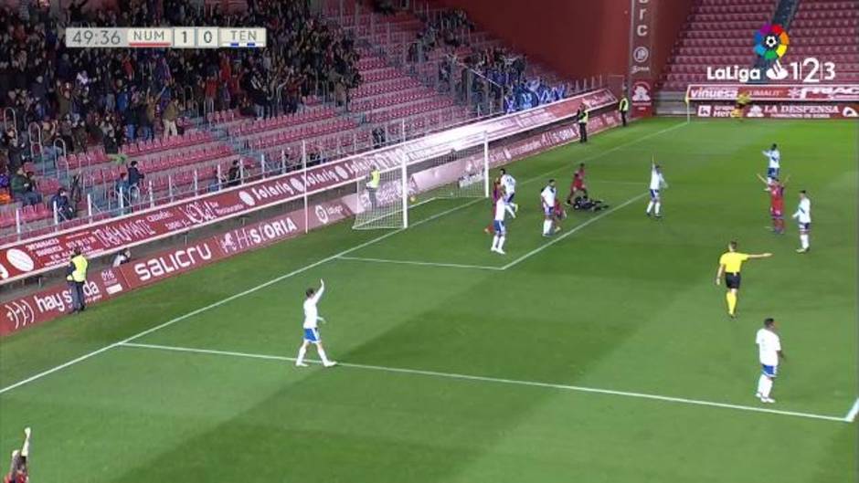 LaLiga 123 (J12): Gol de Pape Maly Diamanka en el Numancia 2-0 Tenerife