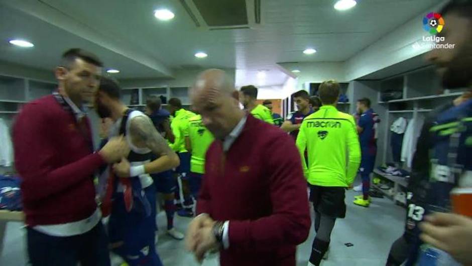 Vestuario del Levante antes del encuentro ante el Villarreal (1-1)