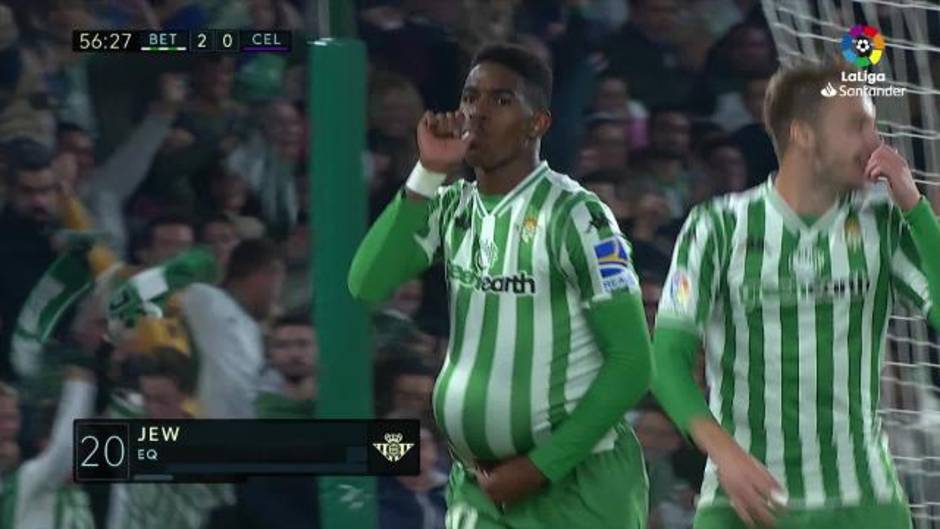 Gol de Júnior Firpo (2-0) en el Betis 3-3 Celta