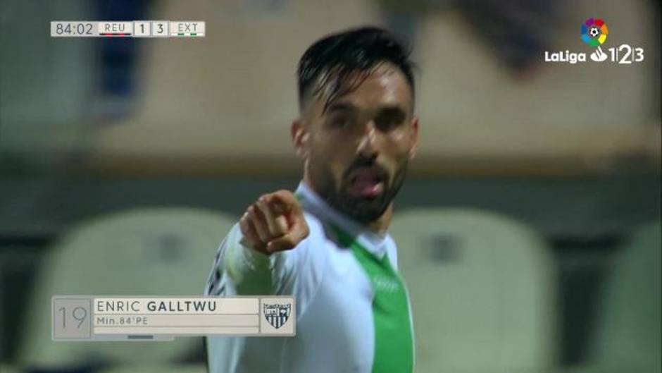 Gol de Enric Gallego (1-4) en el Reus 1-4 Extremadura