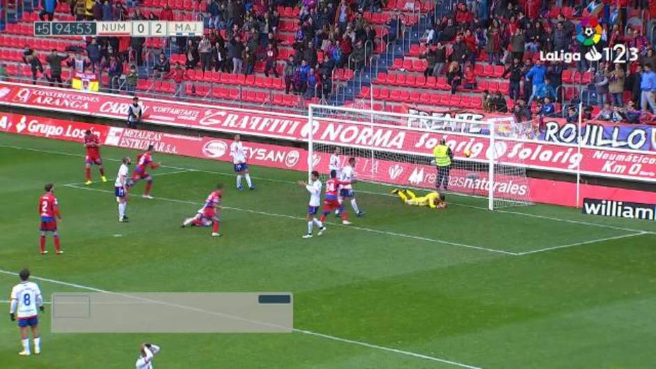 Gol de Fran Villalba (1-2) en el Numancia 1-2 Rayo Majadahonda