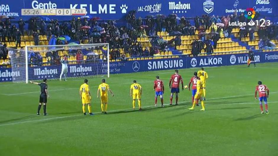 Gol de Esteban Burgos (1-0) en el Alcorcón 2-0 Real Zaragoza