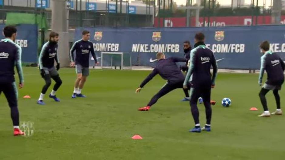 El Barça entrena con la mente puesta en el PSV