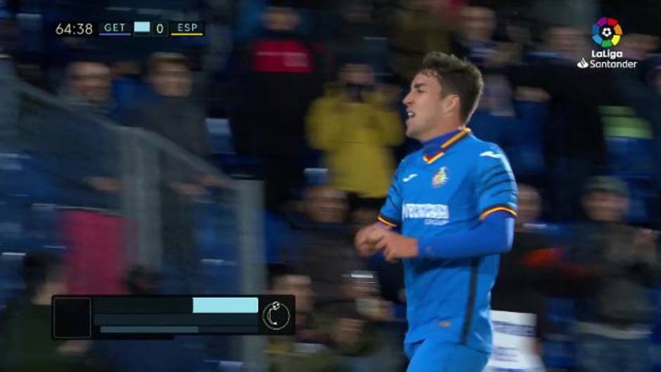 Gol de Jaime Mata (2-0) en el Getafe 3-0 Espanyol