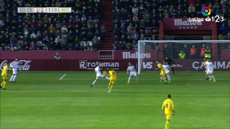 Gol de Esteban Burgos (1-1) en el Albacete 2-1 Alcorcón