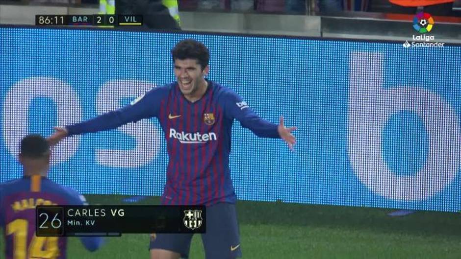 Gol de Aleñá (2-0) en el Barcelona 2-0 Villarreal