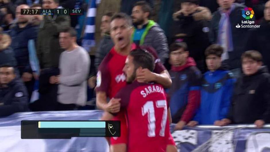 Gol de Ben Yedder (1-1) en el Alavés 1-1 Sevilla