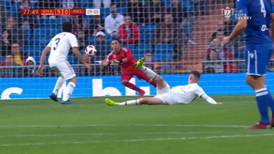 La parada de Keylor Navas que evitó el tanto del Melilla