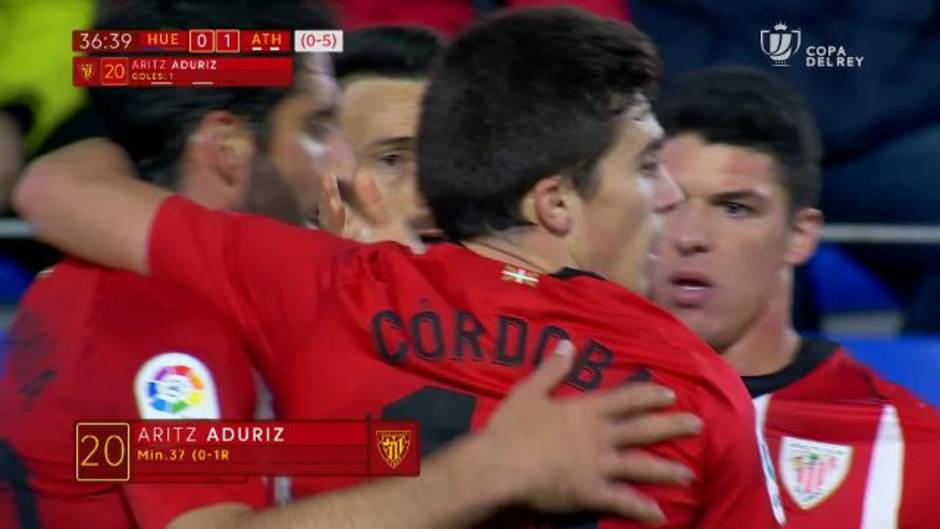 Gol de Aduriz (0-1) en el Sociedad Deportiva Huesca 0 - 4 Athletic Club de Bilbao
