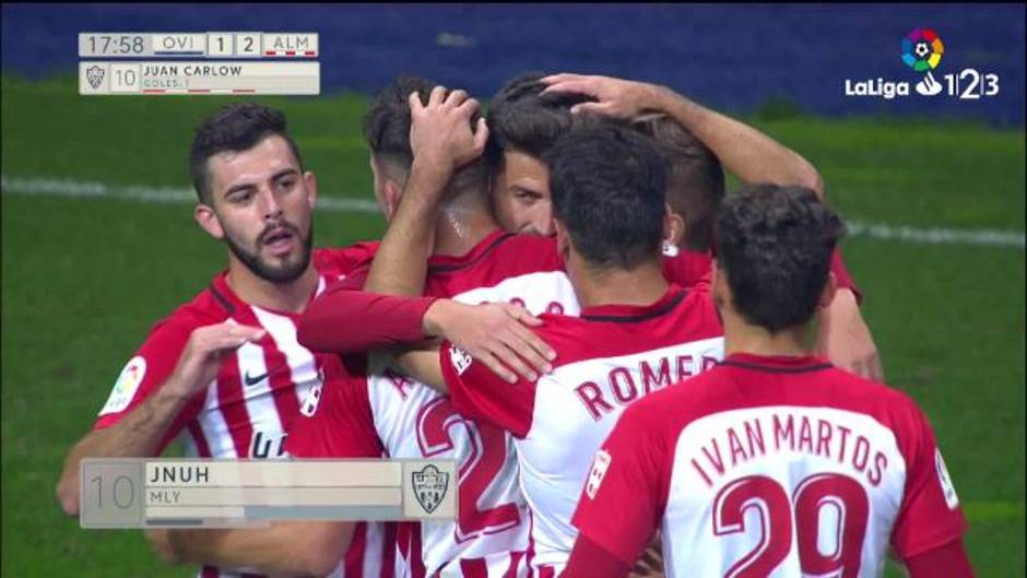 Gol de Juan Carlos Real (1-2) en el Real Oviedo 1–2 UD Almería