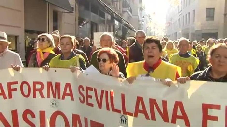 Multitudinaria movilización en toda España en defensa de las pensiones