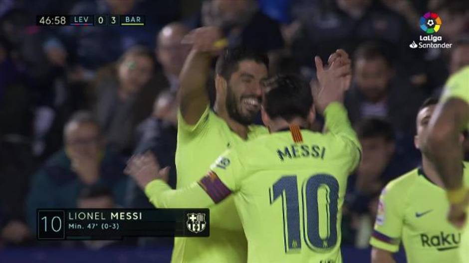 Gol de Messi (0-3) en el Levante 0-5 Barcelona